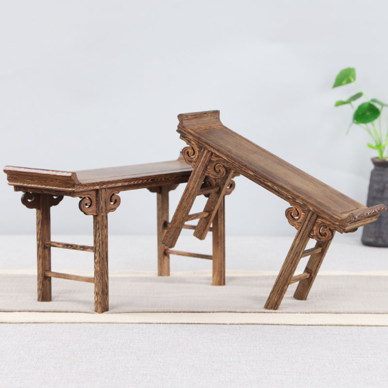 红木博古架小条案鸡翅木小供台翘头案台仿古中式香案佛桌摆件底座