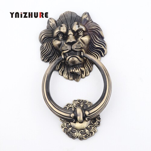 明清古董拉环中式仿古门环青铜拉手兽头大狮子头大门新古典敲门器