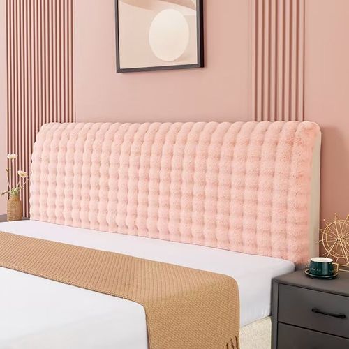 全包床头罩时尚简约风加厚四季通用木皮床头套靠背弹力防尘保护罩