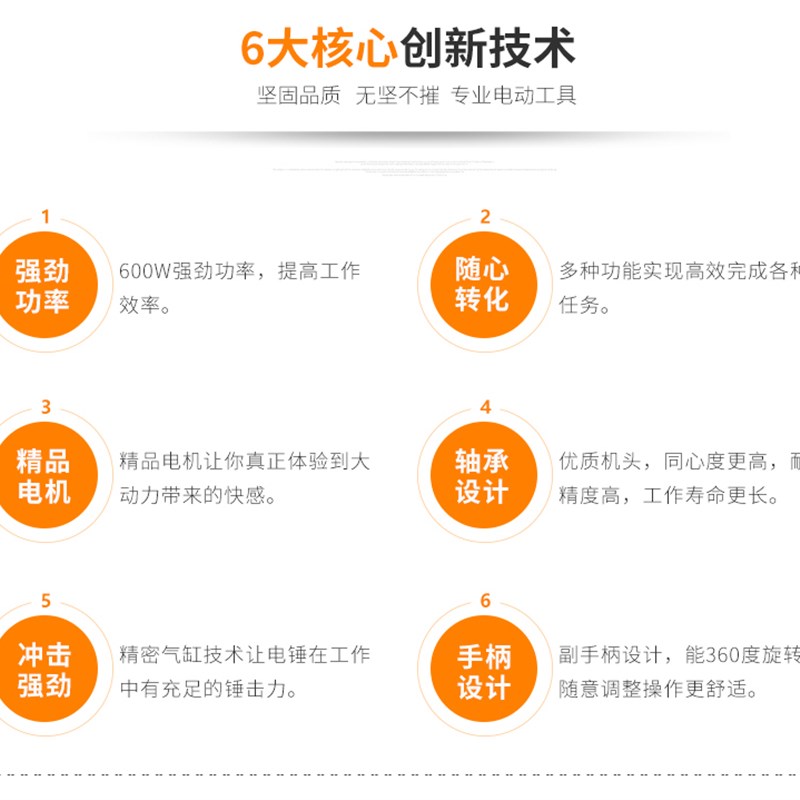 坚固KD27-22轻型家用电锤钻两档用多功能无极变速混凝土冲击钻