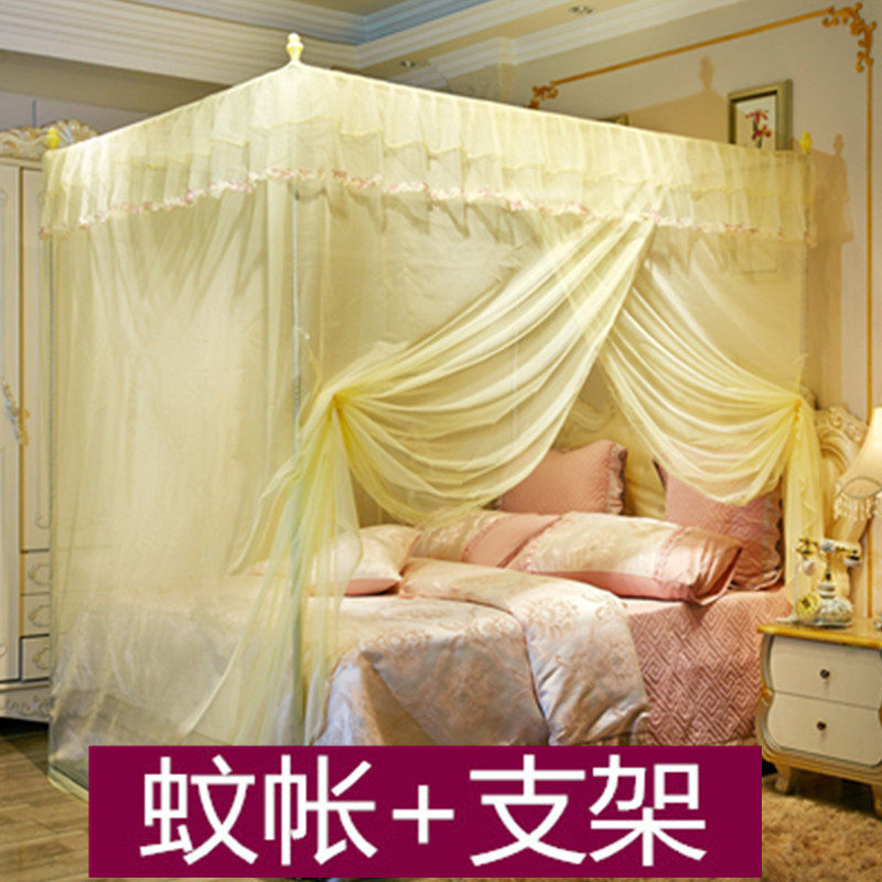 宫廷蚊帐家用1.8m床1.5老式纹账2单开门1.35落地支架1.2米2.0x2.2