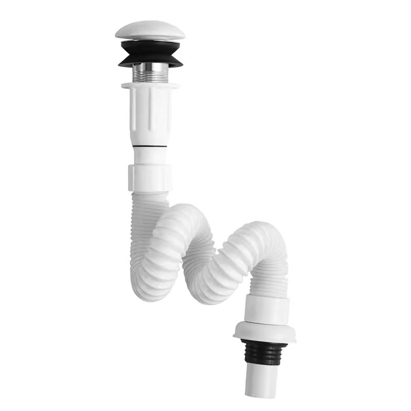 陶瓷下水器弹跳式按压式有孔无孔防堵防通用洗手洗脸盆家用排水管