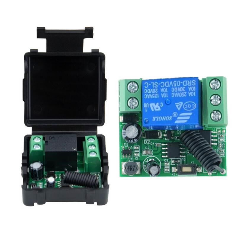 直流无线遥控5VV2V单路开关点动复位重置按钮键继电器常开常闭