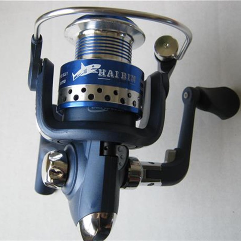 哑光蓝 金属头AF2000型 5轴鱼轮 渔轮金属线杯鱼线轮 纺车轮包运