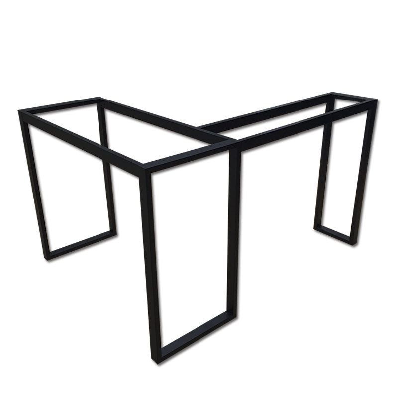 大板支架L型拐角7字桌架餐桌架办公桌腿金属支架钢化玻璃会议脚架