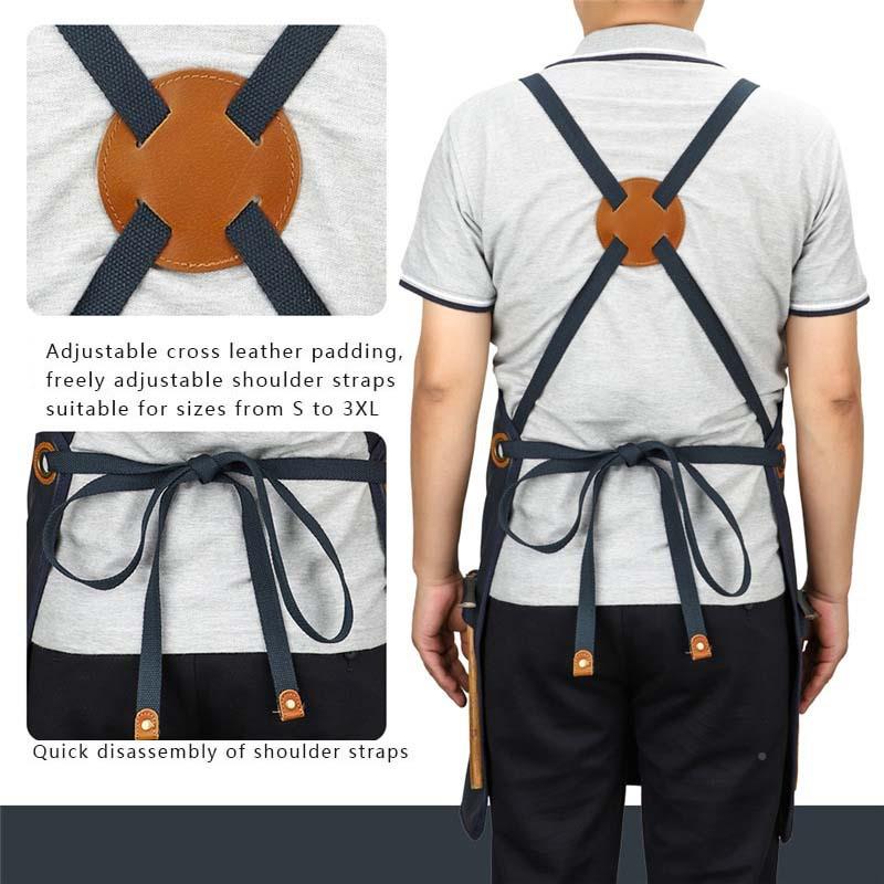 枯井加厚帆布围裙园林人工作服可调节防工水防罩油o衣印SYPlgo