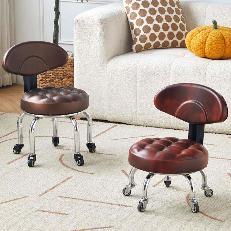 移轮滑轮矮凳美缝小凳子家带用娃步学圆凳带轮动见详情靠背椅子工