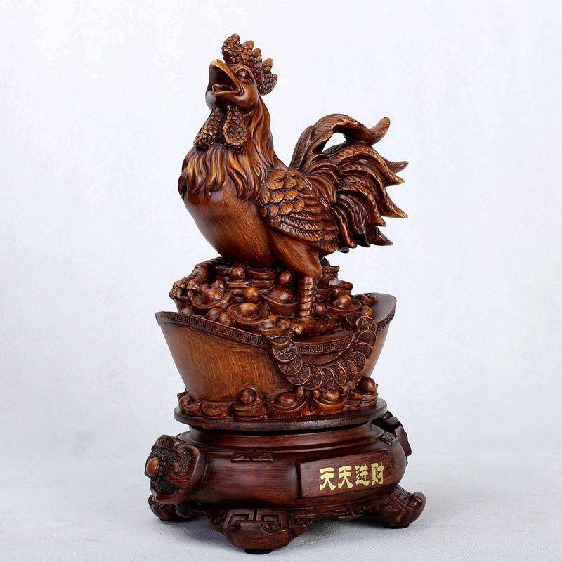 12件TZE二生肖摆木雕鼠牛虎龙蛇马猴鸡狗猪全套树脂工十艺品创羊