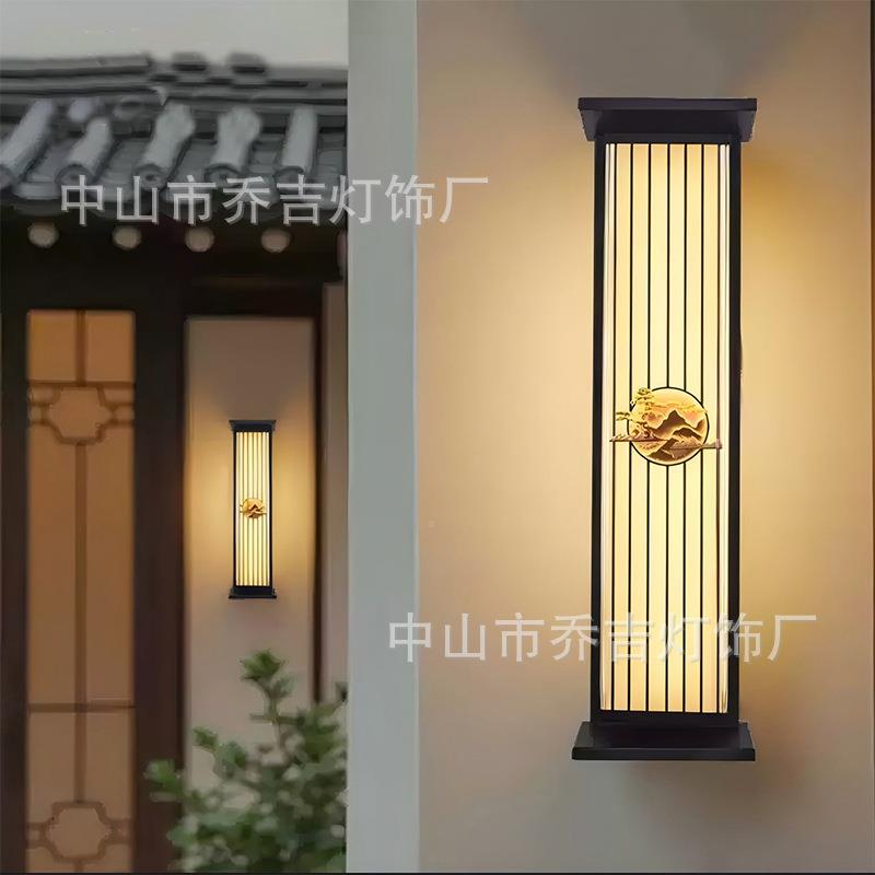户防水壁别784墅围墙大外门庭院灯阳灯台中式柱简子接线太阳能约