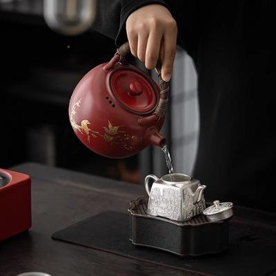 德化陶瓷电陶提梁壶烧侧把壶煮茶煮壶水壶泡茶器tssc0011炉煮茶器