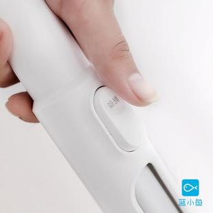 把蓝小鱼免水手洗海437绵立胶棉头拖把铝杆吸水式 拖挤滚轮懒人拖