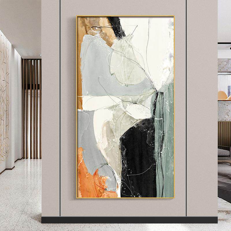 入户玄关过道装饰画现简约大鎏金橙代气象厅餐客厅卧室挂抽缤纷漫