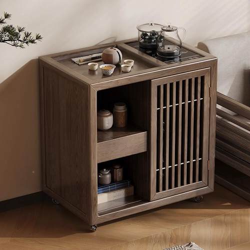 中古风茶动茶台茶茶HFL桌烧水壶移一体实木桌台小型泡茶桌中式水