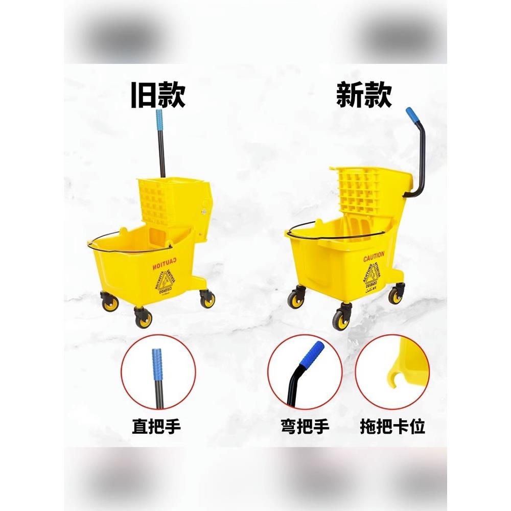 超宝家用单桶榨水车B商-040挤拖把桶水榨水车酒店保洁XQA物业墩布