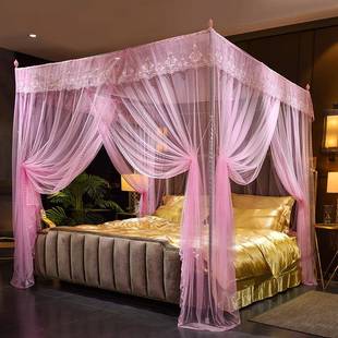 225新款 1.0床8m床蚊帐家支用架落地文帐加厚加密1.5米公主NHL风蚊