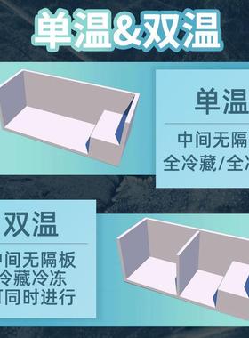 大冰柜商用大容量保鲜冷冻两铜管卧式用冰箱单冷柜家ZZ101278双温
