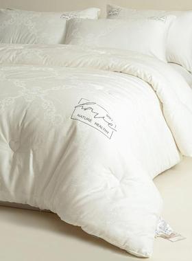 A被类纯棉桑蚕丝大豆子60S提花冬被芯季加CFE厚保被暖拉链子母春