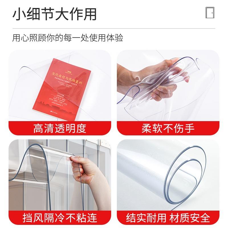 推拉折叠门帘保透PMH明隔断vc软门帘商防冷气隔热用挡风p温塑料门