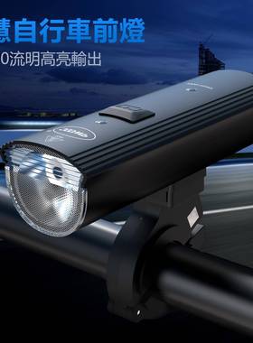 自充行灯前灯单车山地车车灯车夜骑骑行光装备配件RJL电强夜间手
