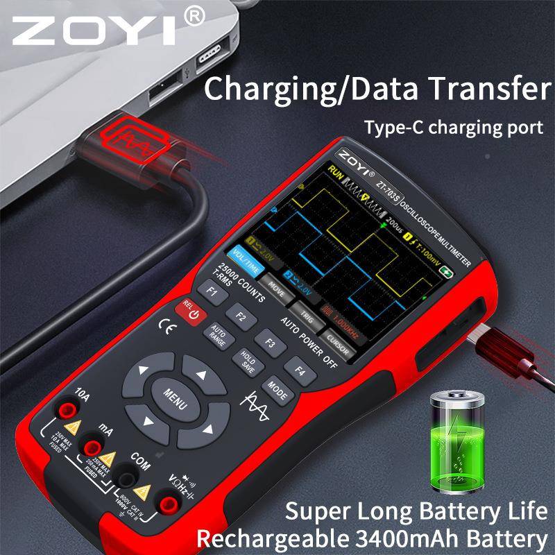 众仪OYI手持示波器万用功表ZT-50535测703S多能Z量带信号发生器三