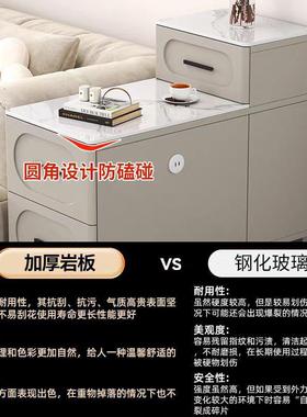 移动边柜发几边沙侧33353边玻璃家客厅小桌子茶水代简现约茶几用