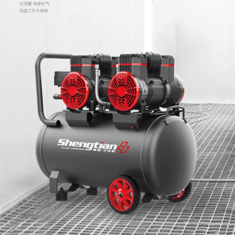 无压油空机220V中压盛田静音缩泵木汽YFI装修便携压移动工打气泵