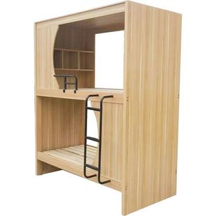 青旅宿层床全床高低民床电竞酒包店太空舱床上下双铺85235床实木