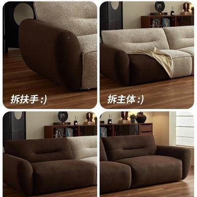 莫莫奈尔沙奈洗尔沙发式复古雪尼尔客绒布艺沙发可法全拆厅大小户