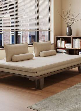 2?025年款实木沙发床小新户型用单人双人白ZL-202蜡木多功能抽拉