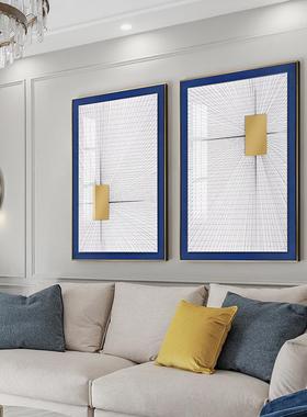 玄关壁卧室床床头客别墅过道双联组合挂画装饰画沙发背景画ZDA头