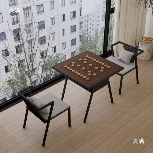 阳台房桌椅合象棋桌围组棋桌两层用阳光桌椅架YGM空休闲桌棋牌桌