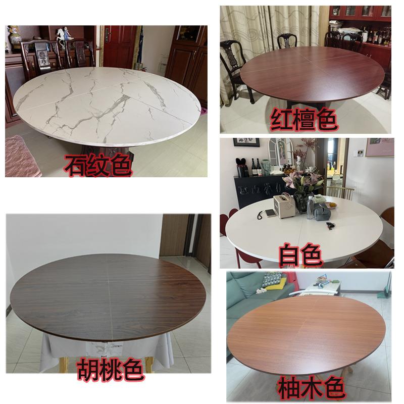 四分折叠圆桌面台面无品牌/04桌折叠式带转盘面板餐/圆形家用大圆