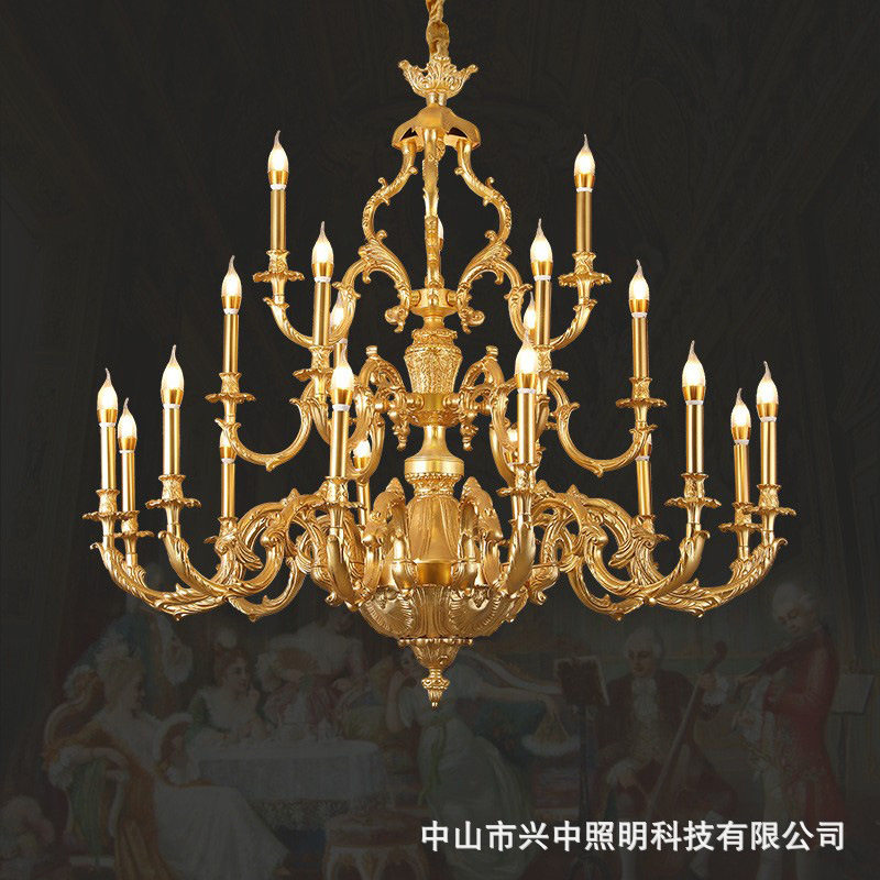 法式吊灯轻奢客厅蜡烛吊灯欧