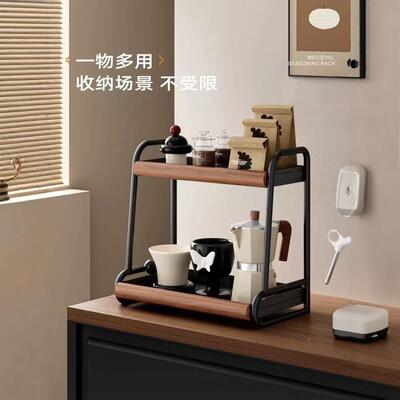 古风调品置物架料厨房油盐酱醋能收纳架双层多中功台面杂物TSF254