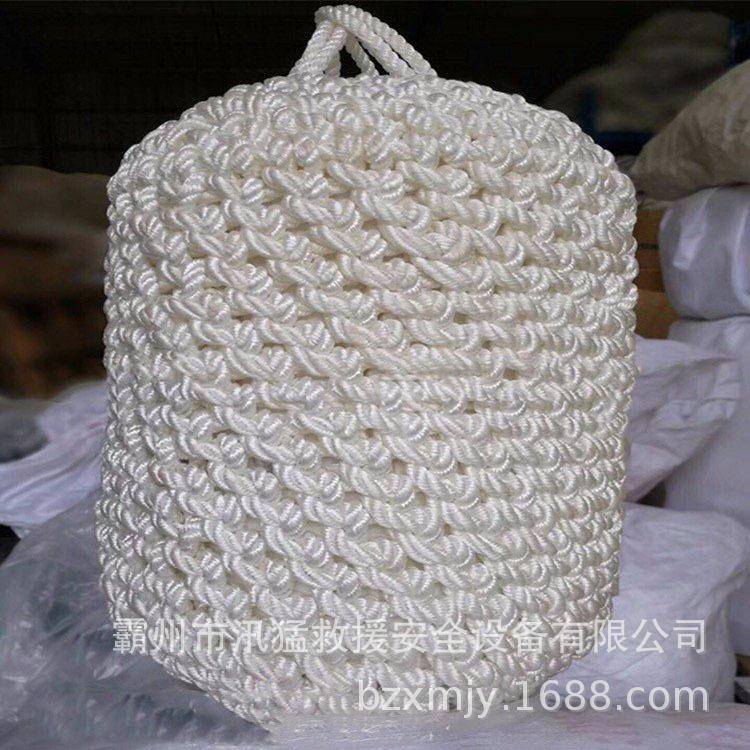 船用手提式尼龙球救生艇无品牌/用手靠工撞编织防码墩白色头防碰