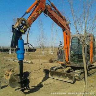 挖机装 螺旋钻KDJ机光伏打桩机拧地改钉钻树坑地基孔电线孔螺杆旋