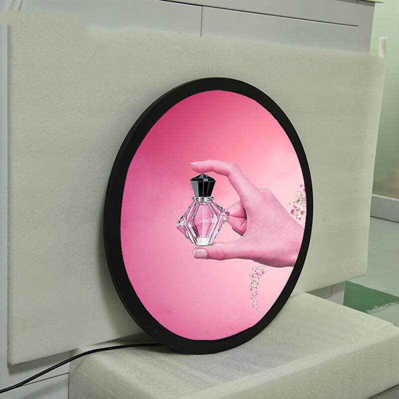圆形液晶屏能智圆形广YRS告机自多尺种寸可选横竖由切换展示商场