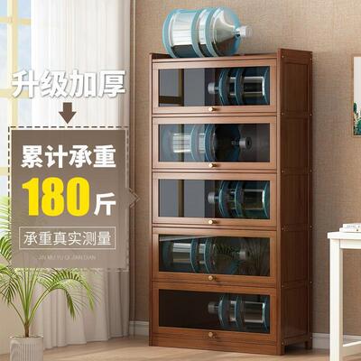 书储架置物架落GUD地书带门多层桌面儿童示收纳架子客厅简柜易展