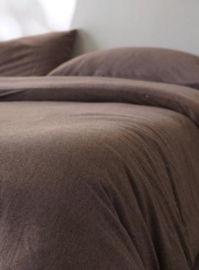 德绒针织棉软糯四件AMZ套裸四睡厚保暖件套磨毛秋冬米加套白色被