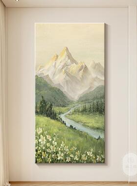 日照金山玄关装饰户画现正代约简入对X15085墙挂画2025新款山水风