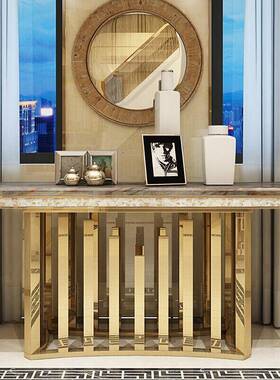 后现代轻奢玄关台大理石玄关桌意靠简墙235235走过道玄廊关柜约创