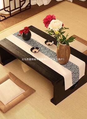 实榻榻米茶飘窗桌中式国学桌几简约阳台几小茶炕上ADS矮木桌炕桌