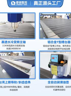 数控工雕刻机全自动金属PVC克亚力立镂空13LR-132525铝木板浮雕体