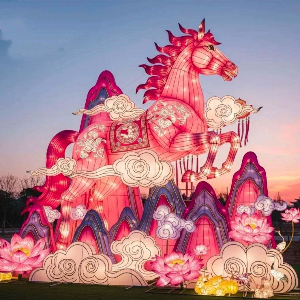 马年花灯大型仿户外商防水真花灯景节区场美陈中秋国庆日UIL彩灯