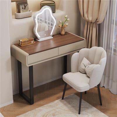 205新2纳款现代梳妆台小户型实TYY木化体妆桌简约奶油风收一化妆