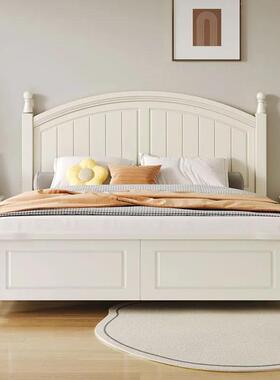 12米美式实.儿童床1.木5m人白色家用储物公主大床1.TKZ8米主卧双