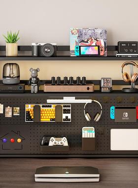 学生桌面洞洞板书RFX架家用桌儿童学习桌收纳架宿办舍室电脑置公