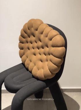 曲奇化2妆凳家用卧室妆梳凳小众设感带靠背异形椅025新款计AGC小