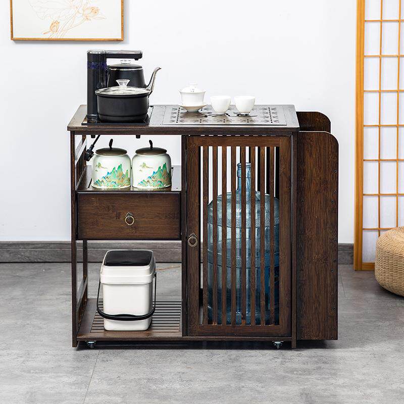 移动茶台简柜953约现代小茶桌家用中式厅几边一体轻奢客方型泡茶