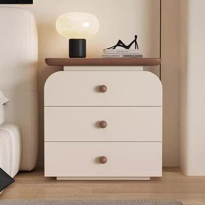 免安床头柜2装502新VMT款小型家用卧风室实木中古奶油简约现代收